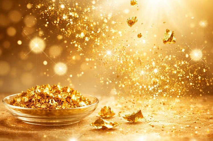 Realistic 24K Gold Flakes Texture